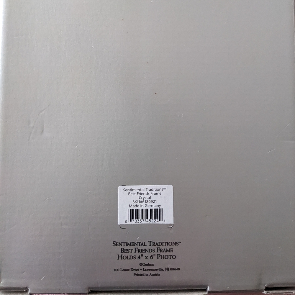 Gorham Crystal " Best Friend" Picture frame - Picture 2 of 2